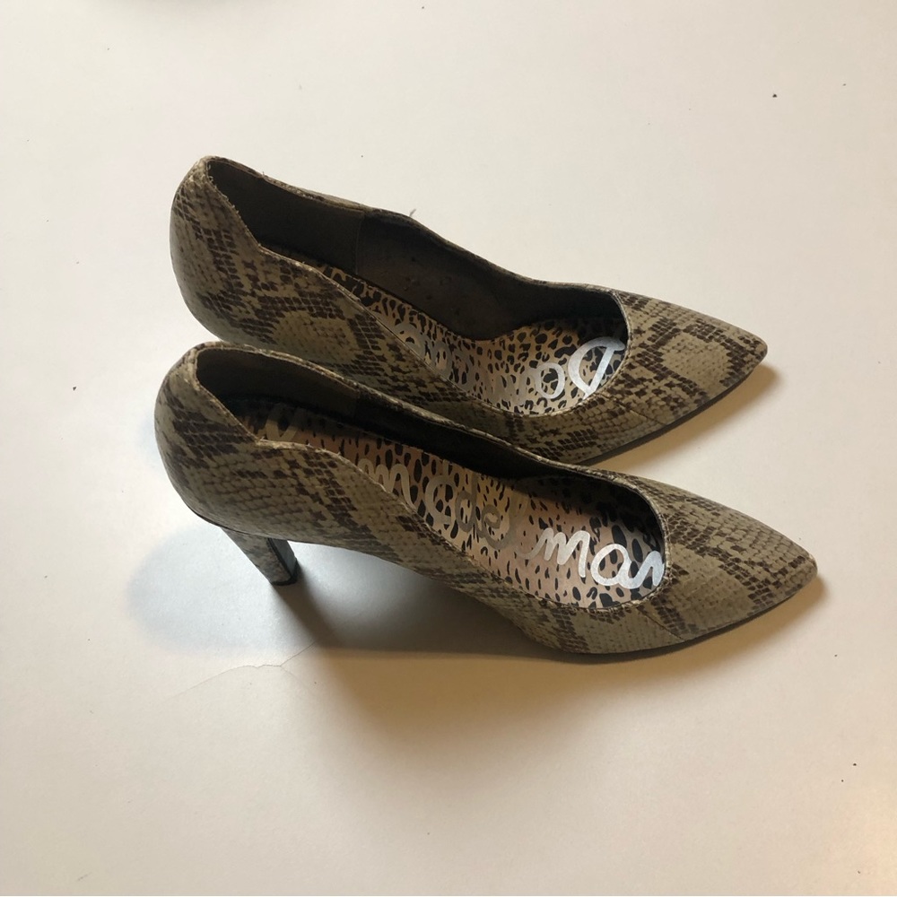 Sam Edelman Sadi Faux Snakeskin Leather Heels Size 9